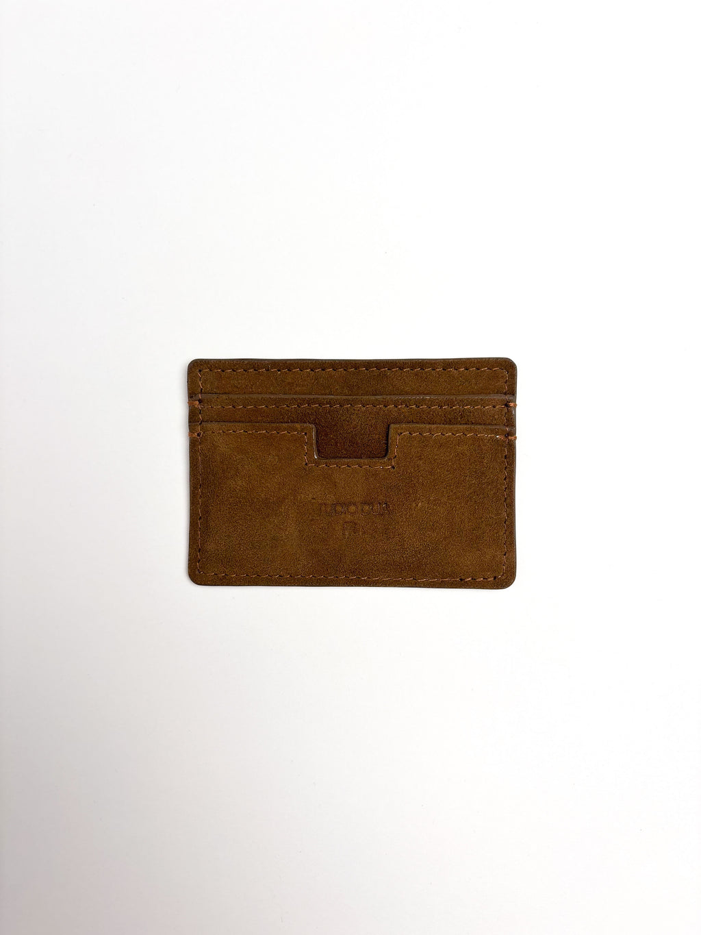 Cardholder in sheepskin suede