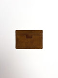 Cardholder in sheepskin suede