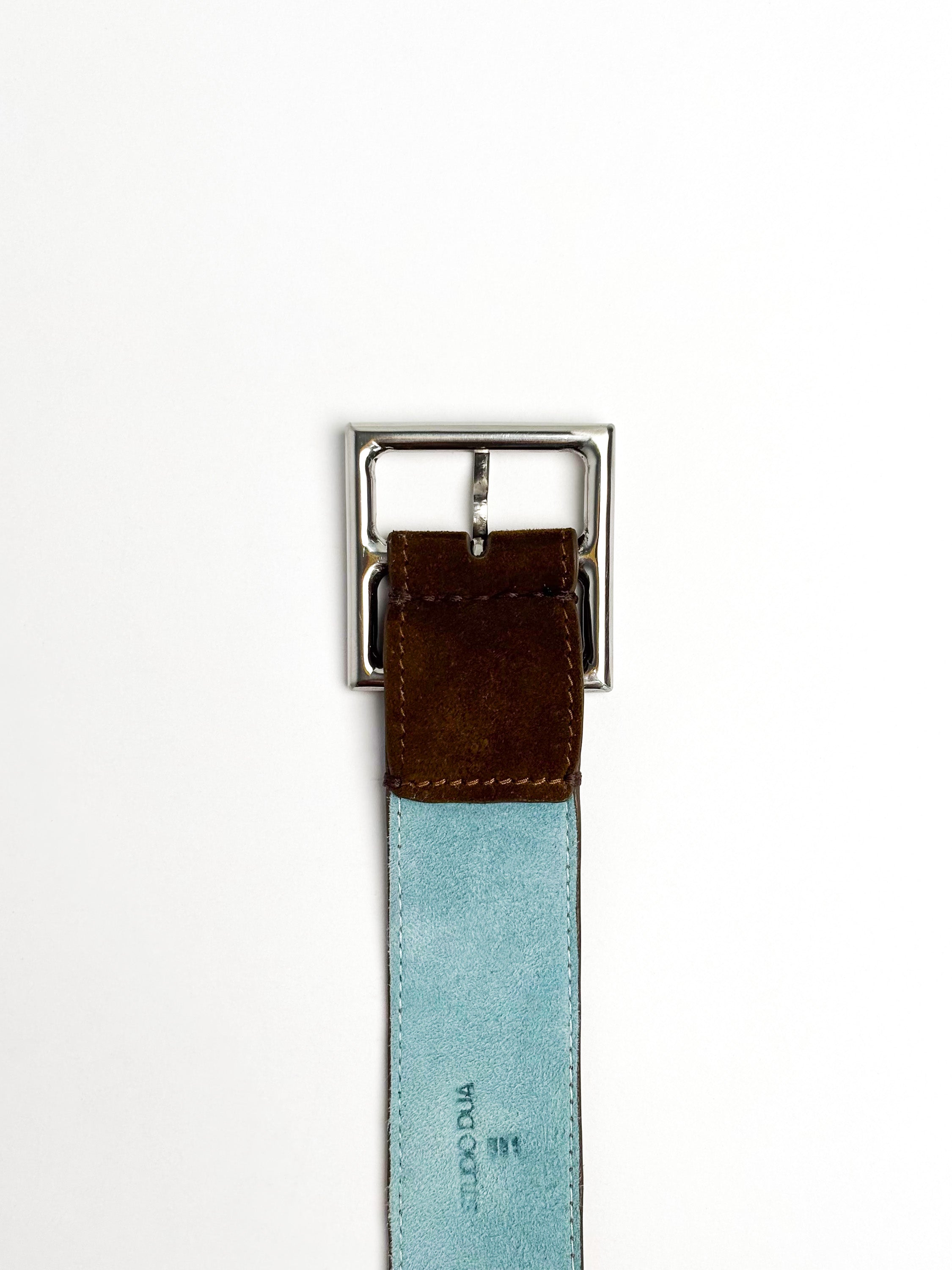 Belt in sheepskin suede