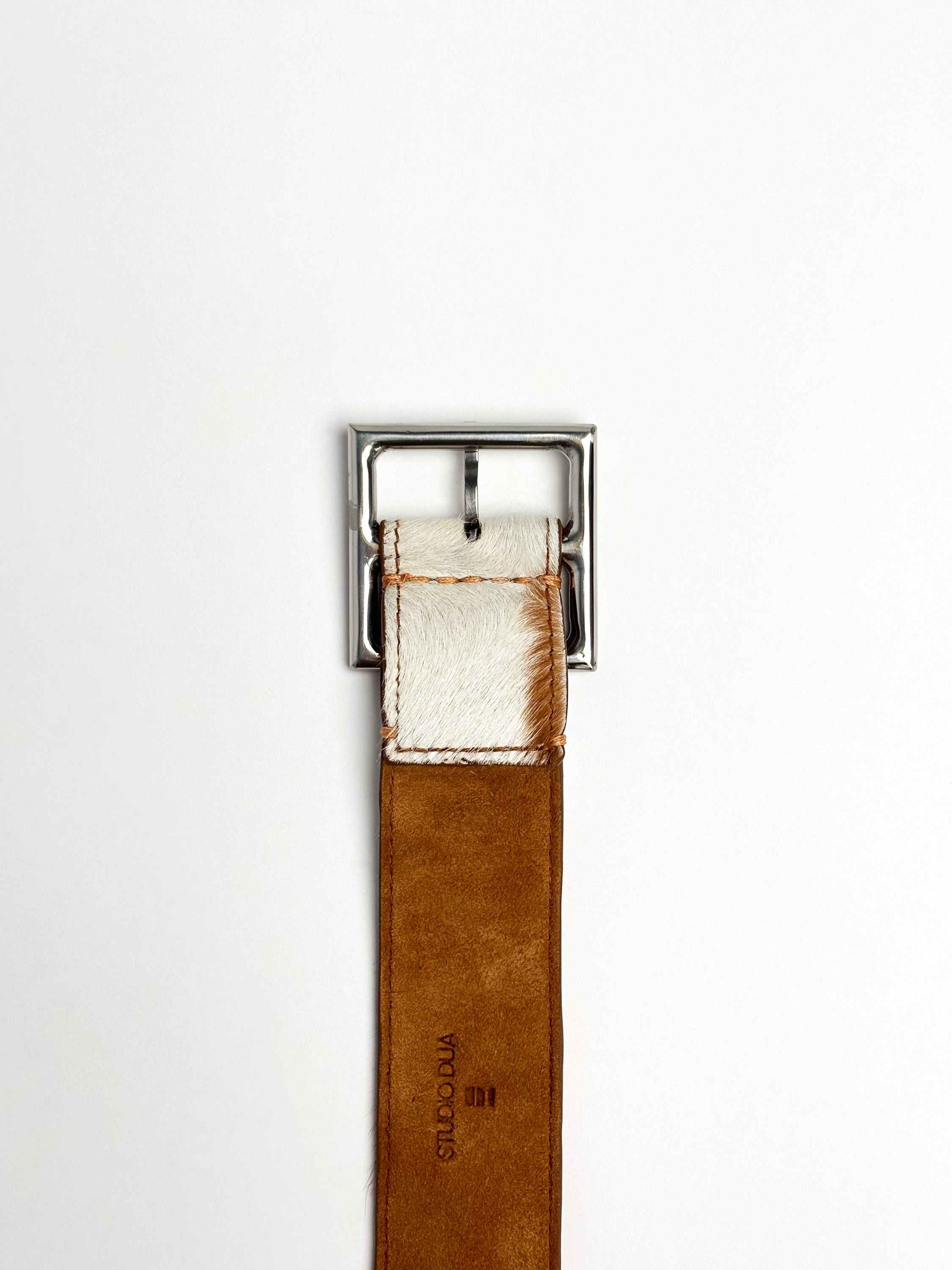 Belt in haircalf leather