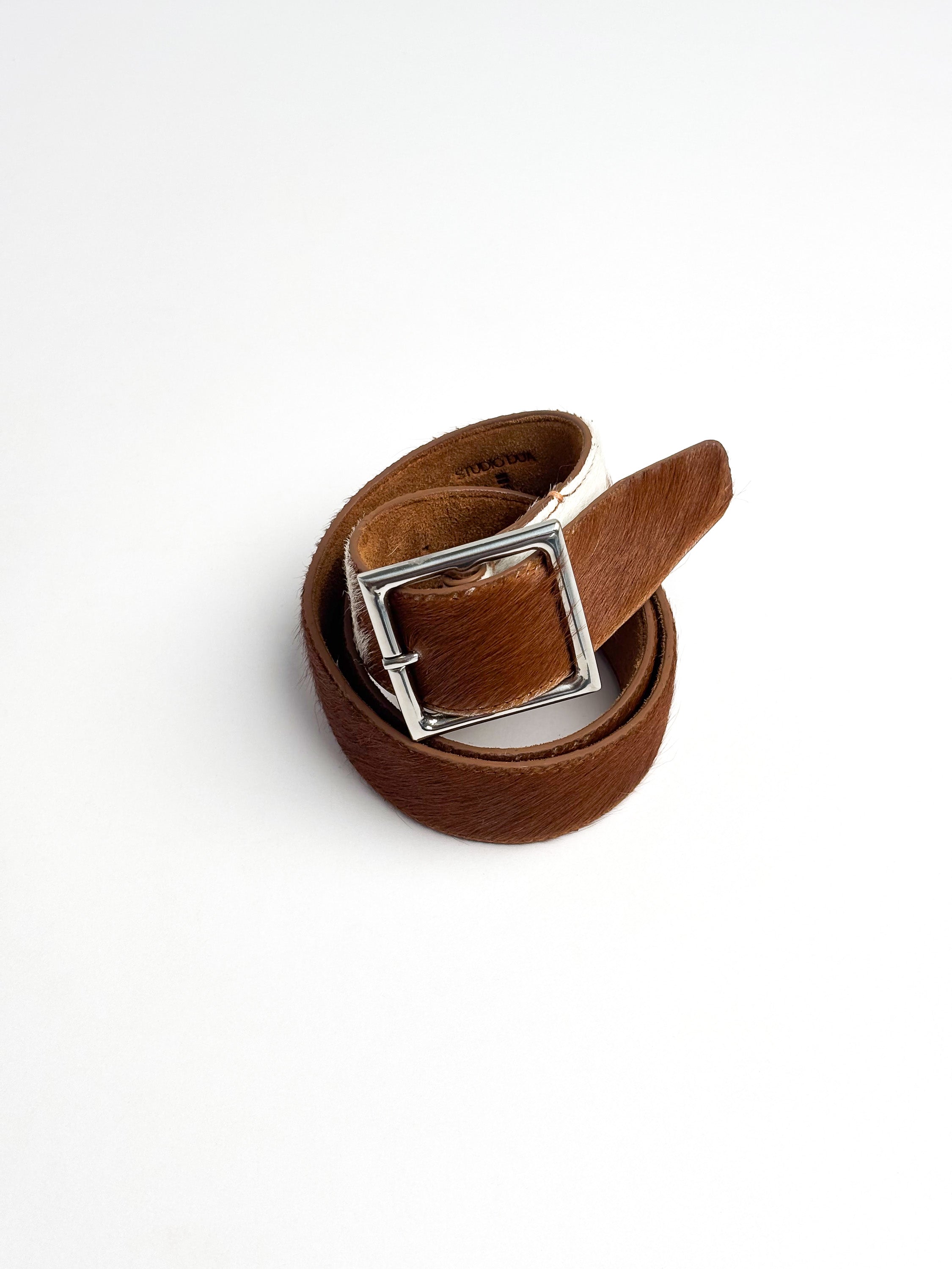 Belt in haircalf leather